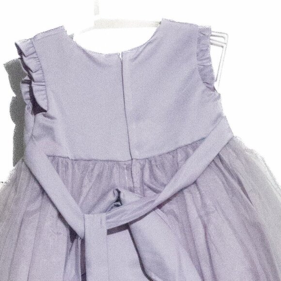 Growing Up Girls Gray Tutu Dress Floral Sleeveless V-Neck Pure Polyester Size XL - Picture 5 of 5